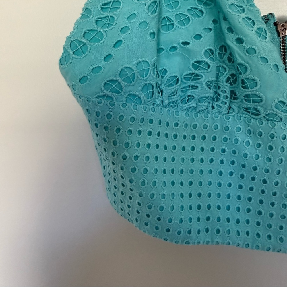 Alice and Olivia NWT Blue Crochet Crop Top - Picture 4 of 8